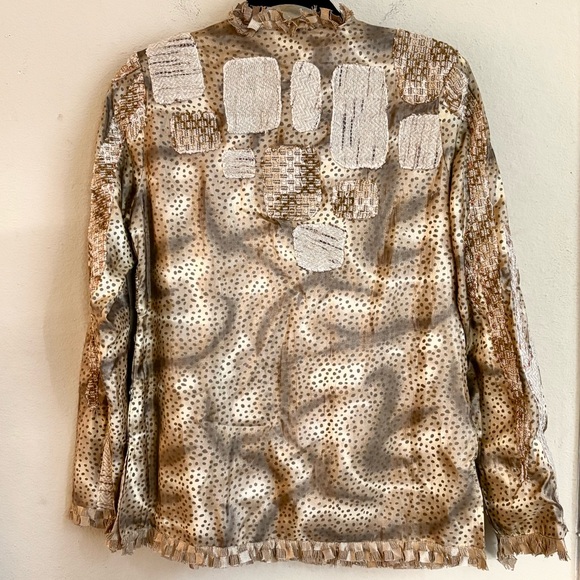 Vintage 90s Sandy Starkman Silk Jacket - Picture 5 of 13